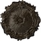 Ekena Millwork Plymouth Ceiling Medallion (Fits Canopies up to 1 5/8"), 16 3/4"OD x 1 3/8"P, Stone Hearth Crackle CM16PLSHC - alternate 1